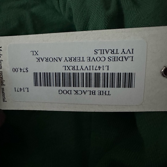 The Black Dog Ladies Terry Cove Anorak XL Brand New - Picture 5 of 5